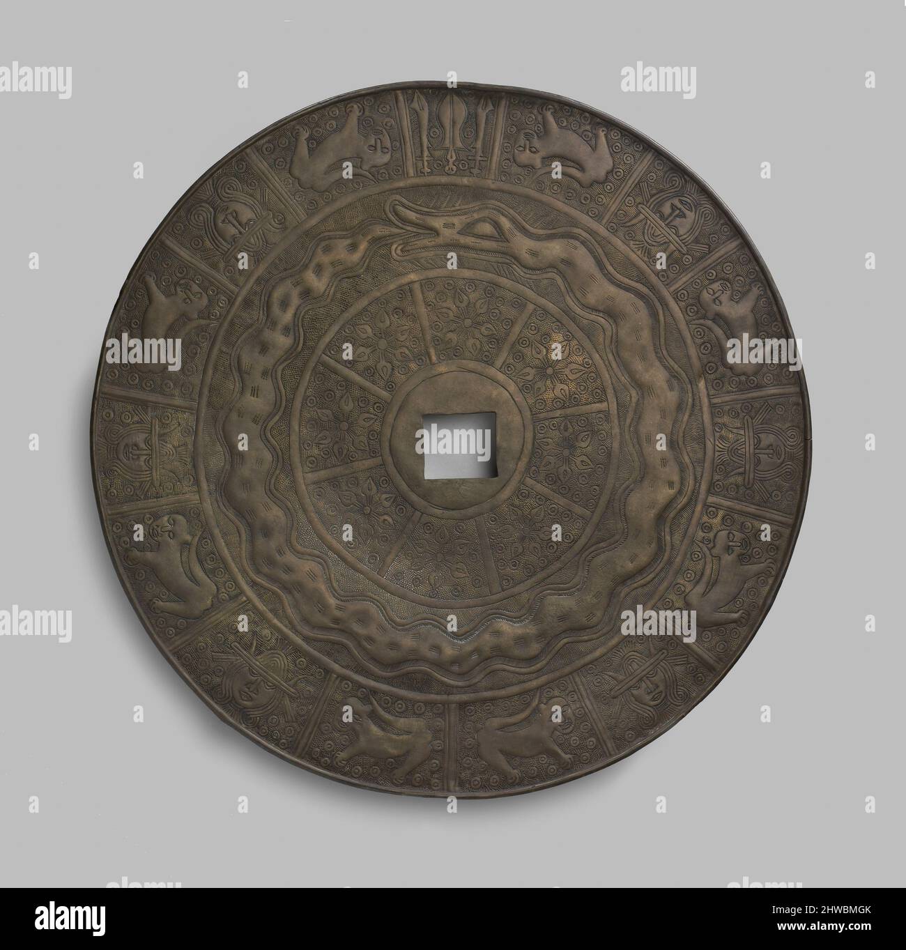 Disco. Artista: Royal Bronze-Casting Guild (Igun Eronmwon) Foto Stock