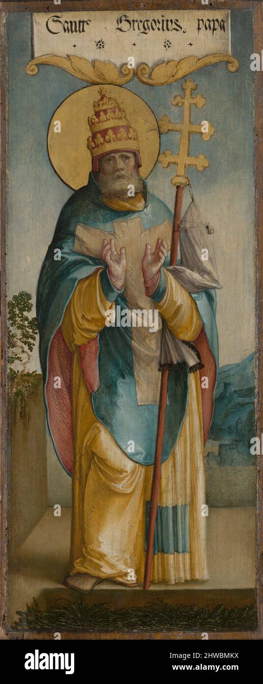 San Gregorio Magno. Artista: Peter Strüb il giovane (Maestro di Messkirch), tedesco, ca. 1500–1543 Foto Stock
