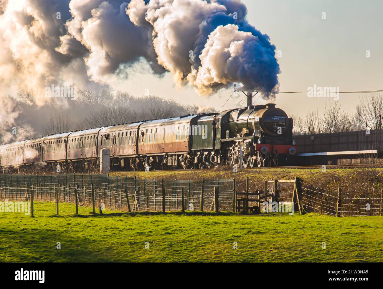 LMS 4-6-0 Royal Scot Class 6100 Royal Scot sulla East Lancs Railway vicino Bury Foto Stock