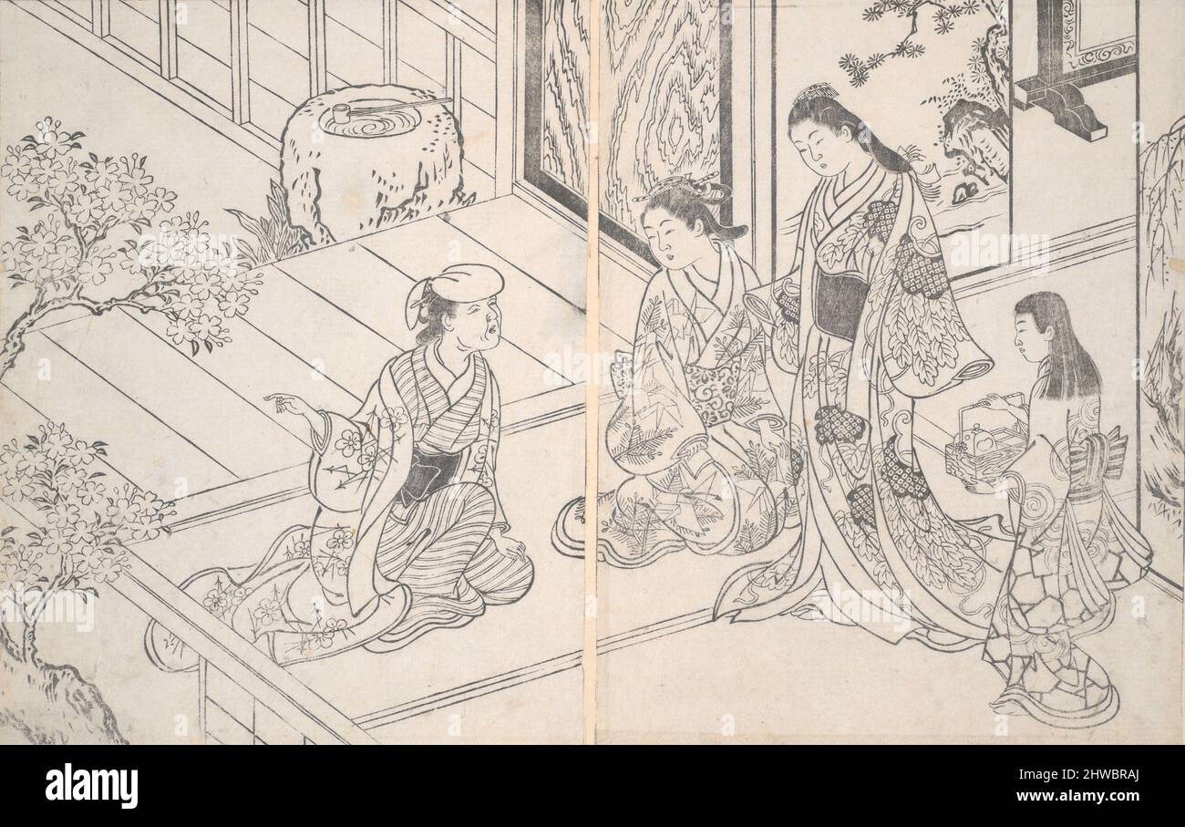 Una scena domestica. Artista: Nishikawa Sukenobu, giapponese, 1671–1751 Foto Stock