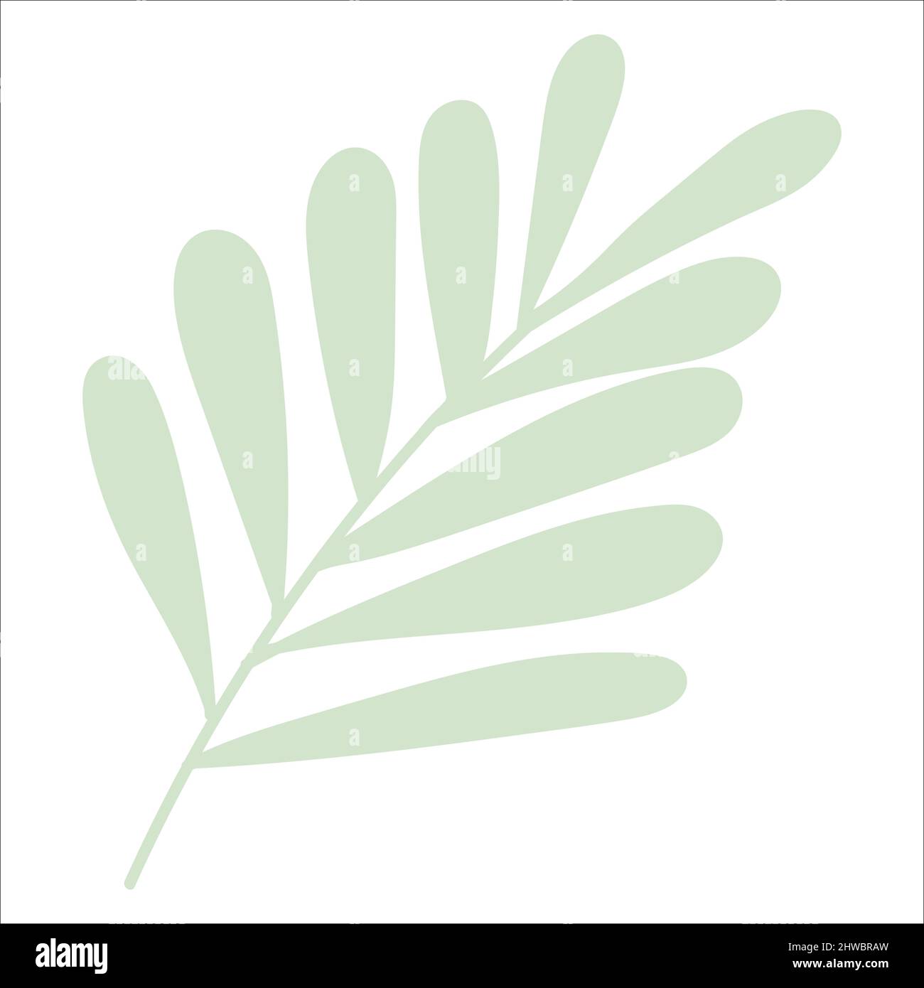 Leaf Line Art con forme in pastello Illustrazione Vettoriale