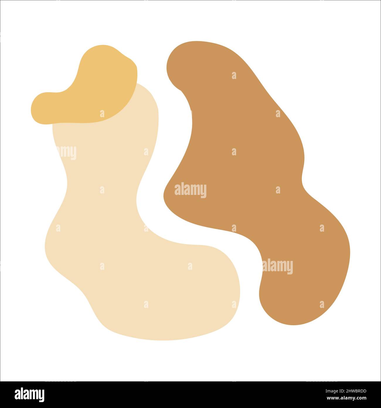 Forme organiche astratte elementi geometrici e fluenti minimalisti Illustrazione Vettoriale