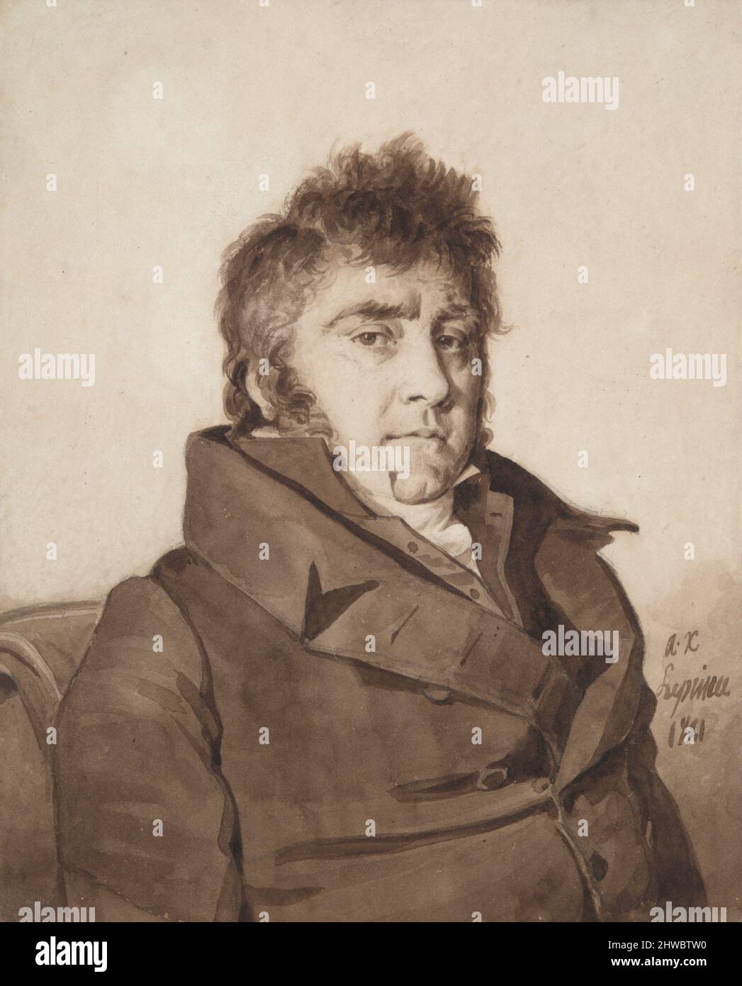 Ritratto del Padre dell’artista. Artista: Auguste Xavier Leprince, francese, 1799–1826 Foto Stock