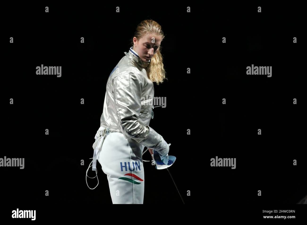 26th LUGLIO 2021 - CHIBA, GIAPPONE: Anna Marton d'Ungheria in azione durante la semifinale individuale di Women's Sabre ai Giochi Olimpici di Tokyo 2020 (Foto: Foto Stock