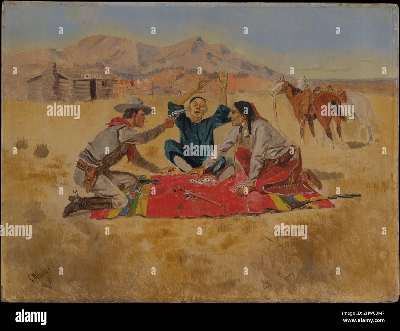 Non è la possibilità di un Chinaman. Artista: Charles Marion Russell, americano, 1864–1926 Foto Stock