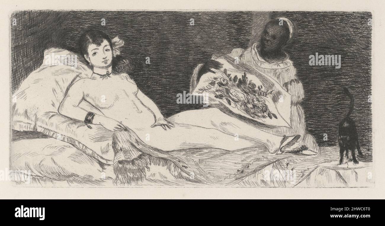 Olympia. Artista: Édouard Manet, francese, 1832–1883 Foto Stock