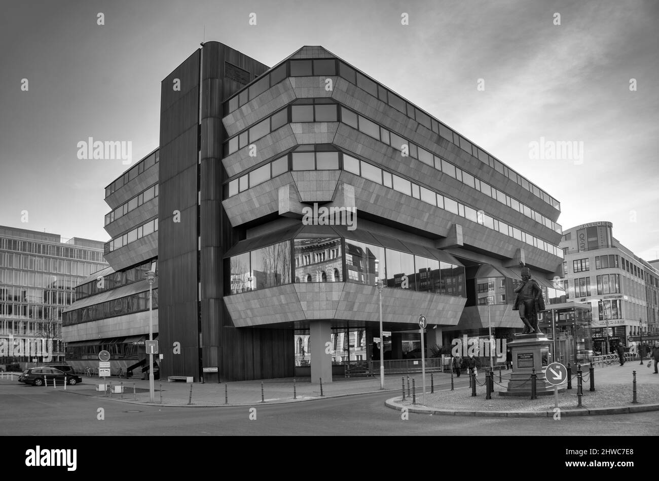 Berlin Mitte Wilhelmstr. Tschechische Botschaft Brutalismus Architektur Foto Stock