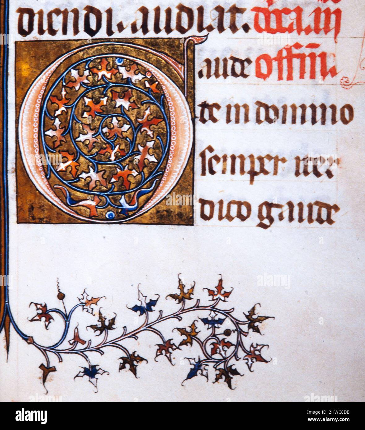 Misal de Sant Cugat, siglo XIV Archivo de la Corona de Aragón. Foto Stock