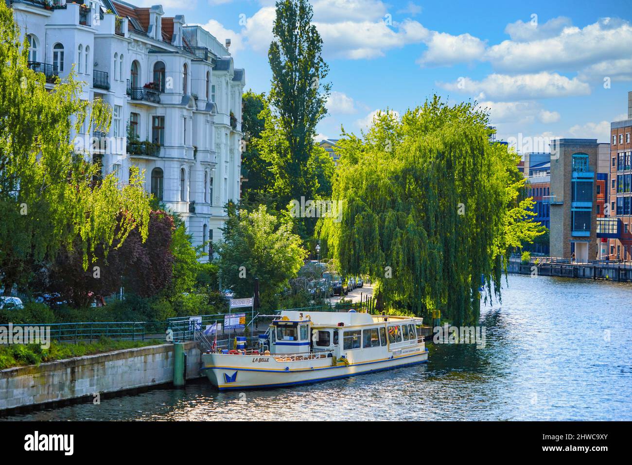 Berlino Moabit Spreebogen Foto Stock