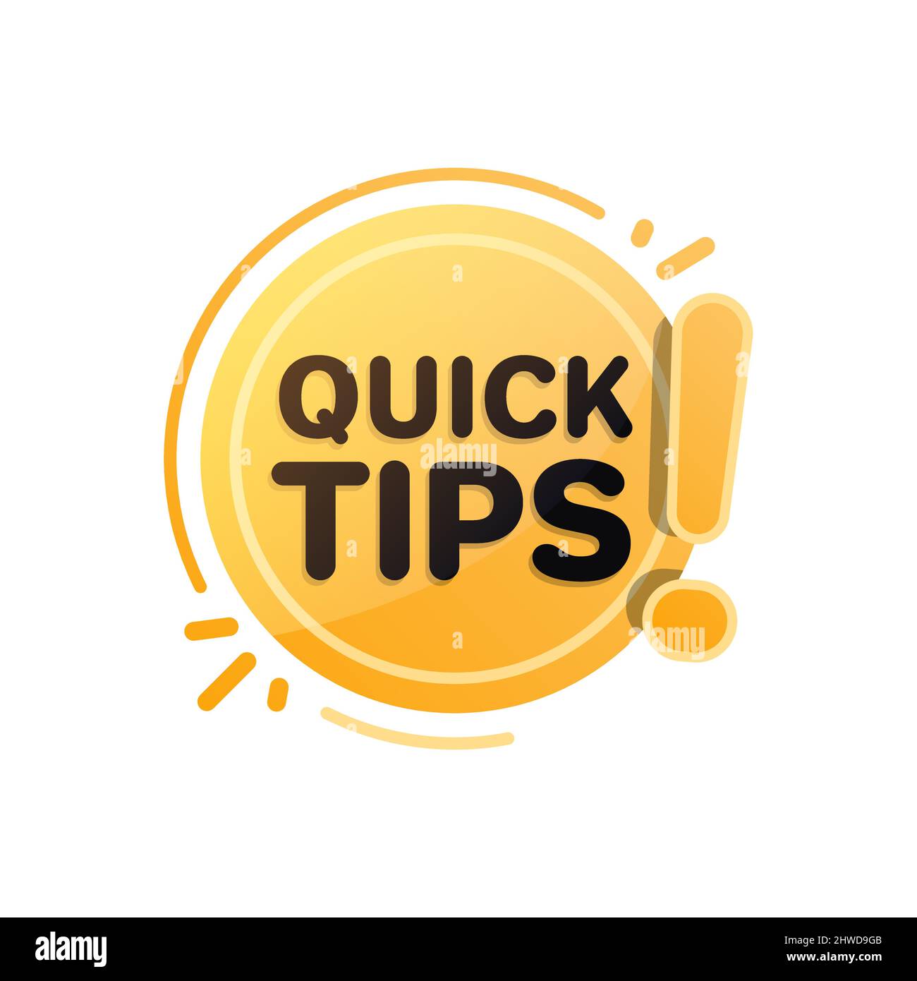 Quick Tips idea Vector Label Illustrazione Vettoriale