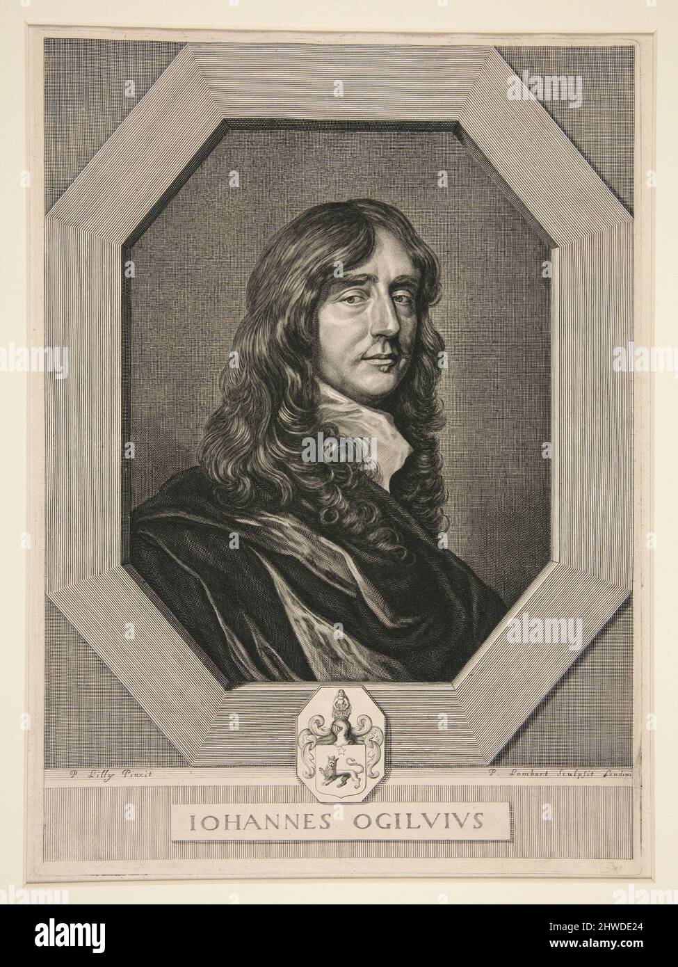Ritratto di Johannes Ogiluius. Artista: Pierre Lombard, francese, ca. 1613–1682 Foto Stock