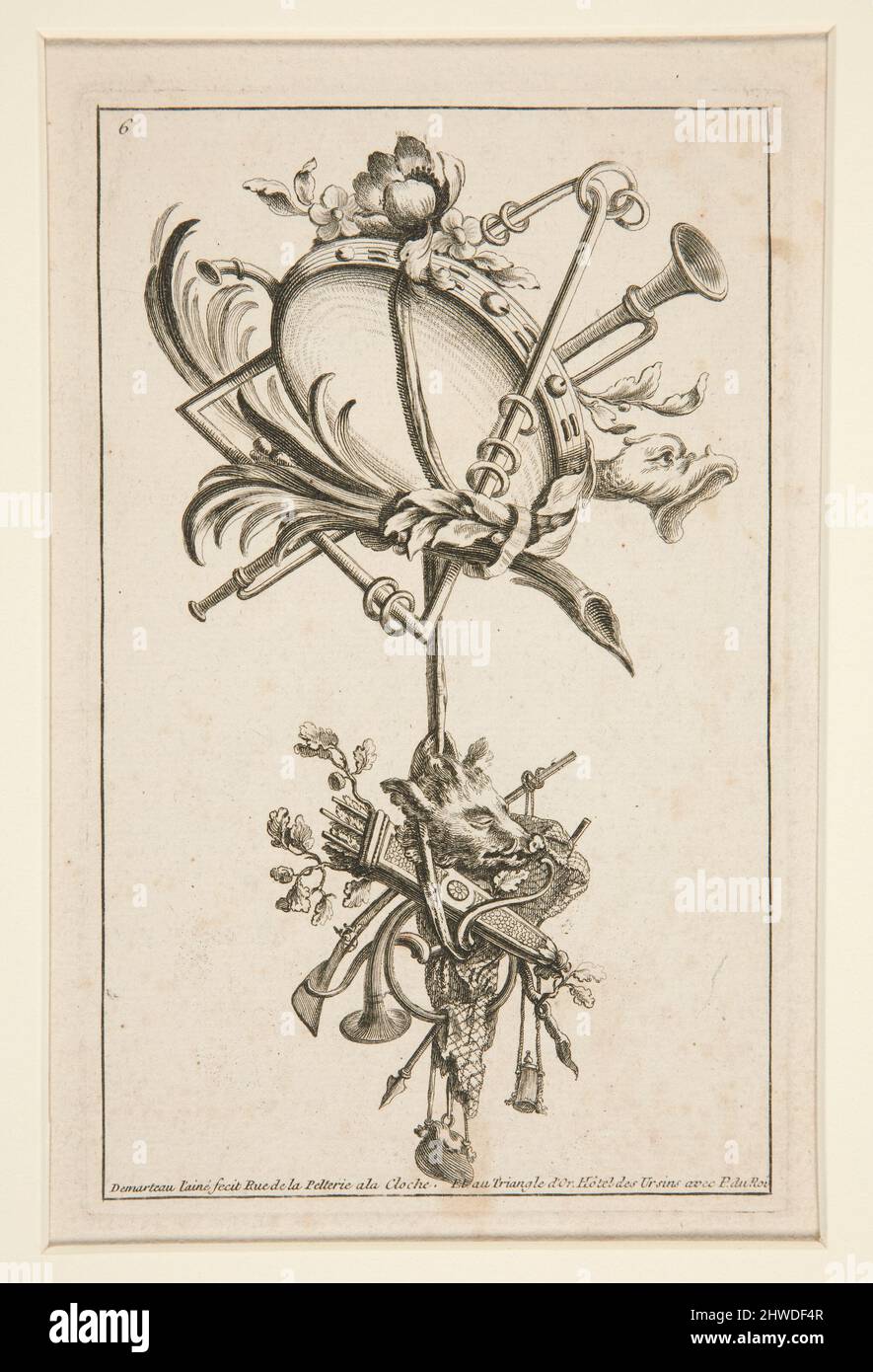 Un foglio di Plusieurs Trophees. Artista: Gilles Demarteau, fiammingo, attivo in Francia, 1722–1776 Foto Stock