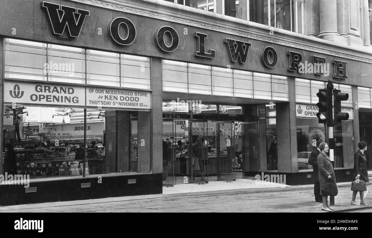 F W Woolworth Department Store, Church Street, Liverpool, 2nd novembre 1970. Inaugurazione 5th novembre da Ken Dodd. Foto Stock