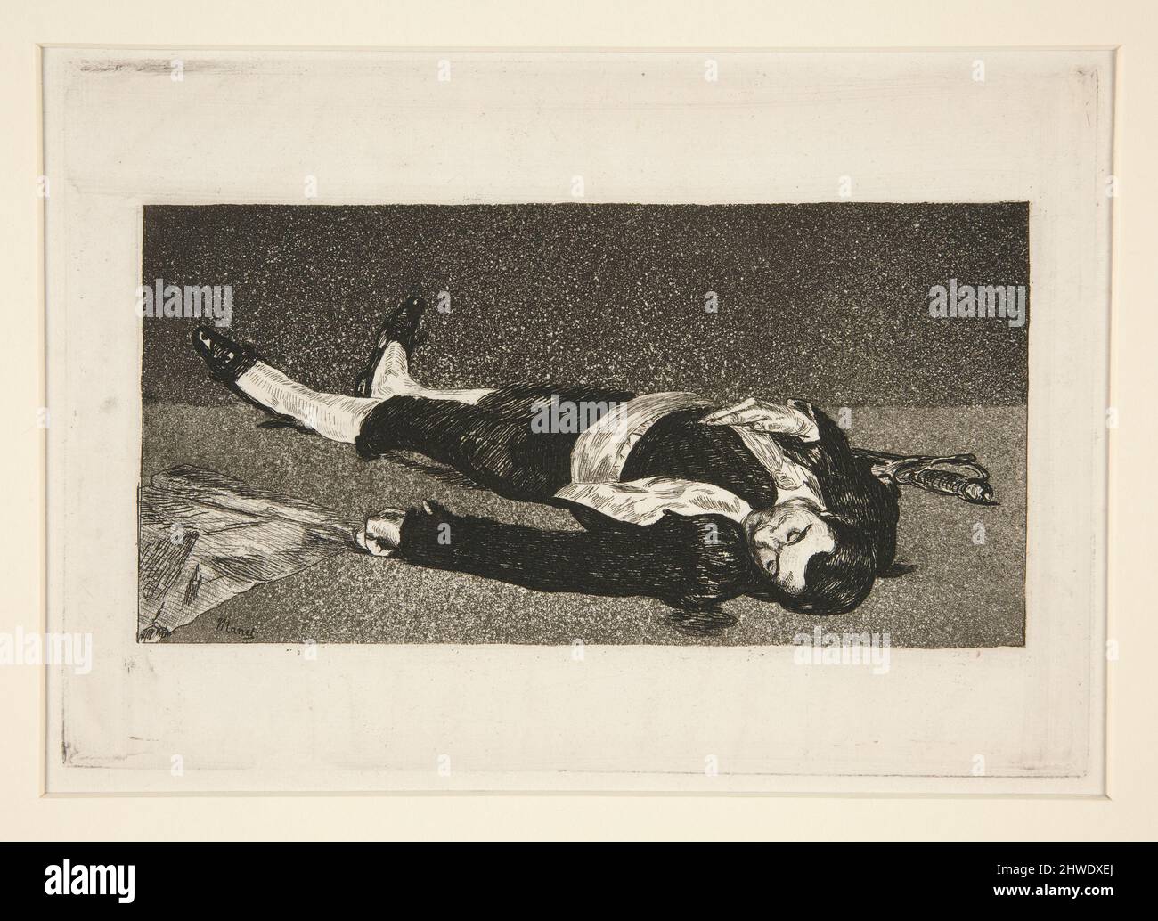 Torero Mort (Toreador Dead). Artista: Édouard Manet, francese, 1832–1883 Foto Stock