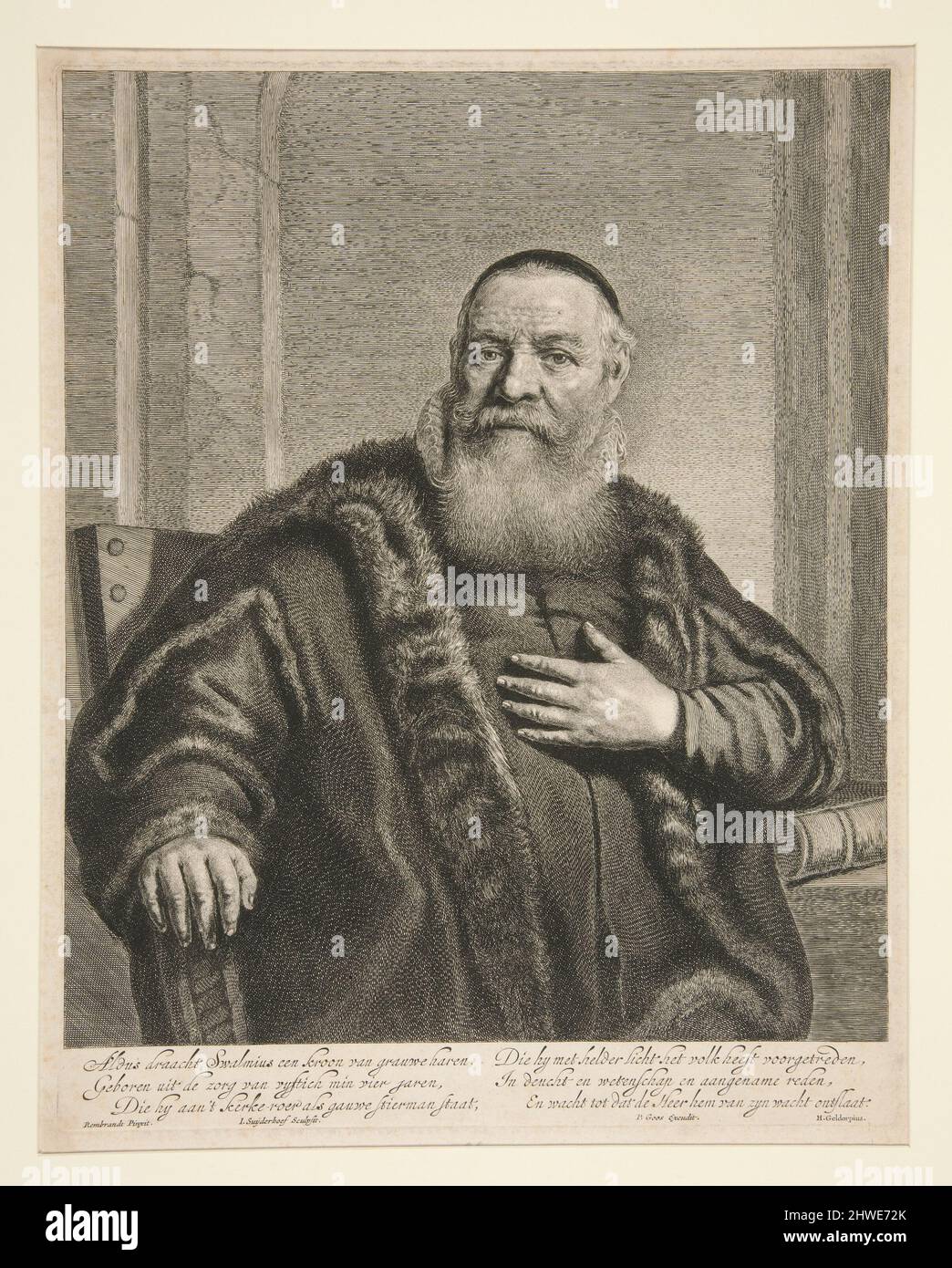 Eleazar Swalmius (1582?-1652). Artista: Jonas Suyderhoef, olandese, ca. 1613–1686 Foto Stock