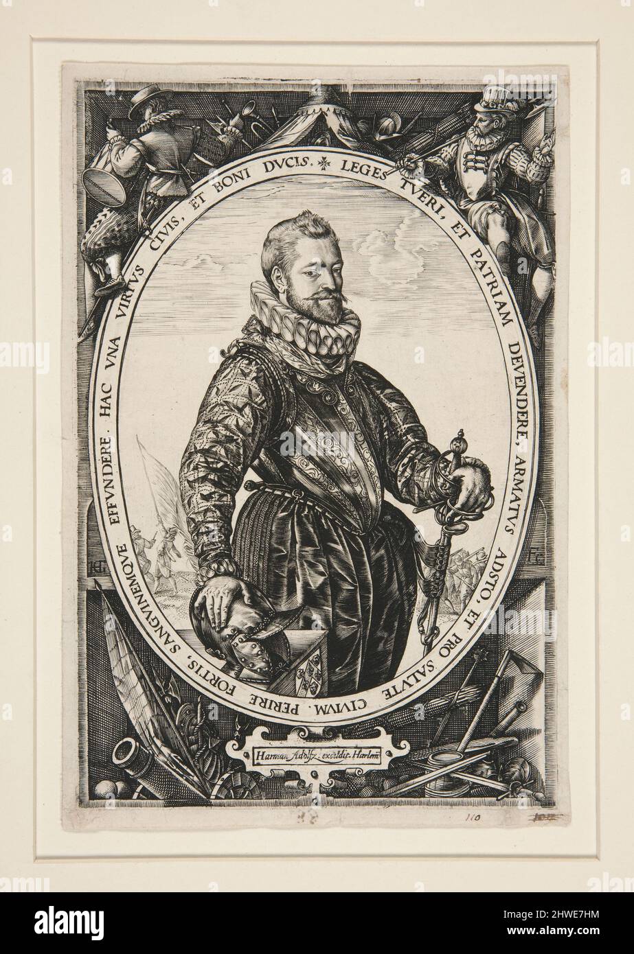 Ritratto di Jacques de la Faille. Artista: Hendrick Goltzius, olandese, 1558–1617 Foto Stock