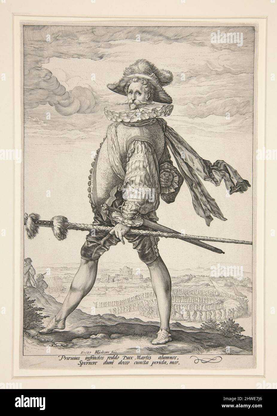 Il capitano della fanteria. Artista: Hendrick Goltzius, olandese, 1558–1617 Foto Stock