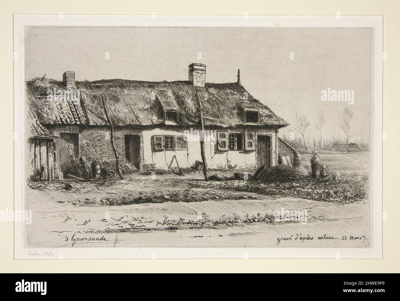 L'Agriturismo. Artista: CAREL Nicolaas Storm van ‘s Gravesande, olandese, 1841–1924 Foto Stock