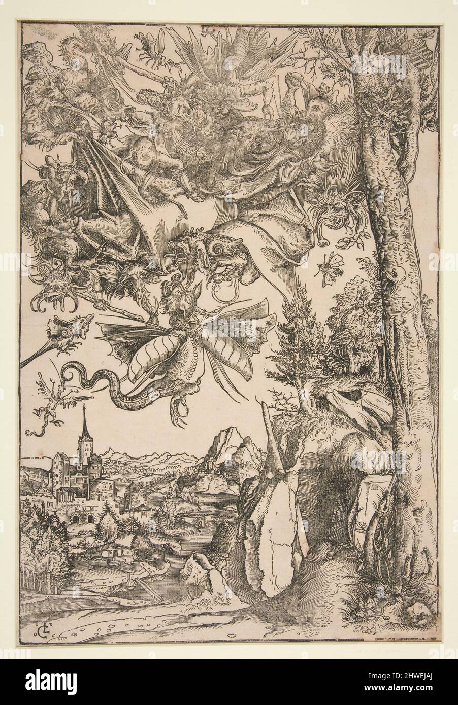 Le tribolazioni di Sant'Antonio. Artista: Lucas Cranach il Vecchio, tedesco, 1472–1553 Foto Stock