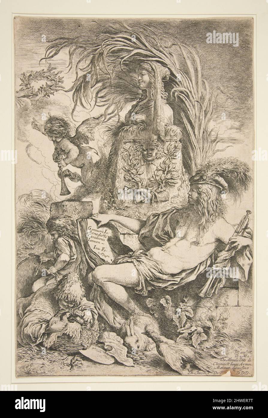 Il genio di G.B. Castiglione. Artista: Giovanni Benedetto Castiglione, italiano, 1609–1664 Foto Stock