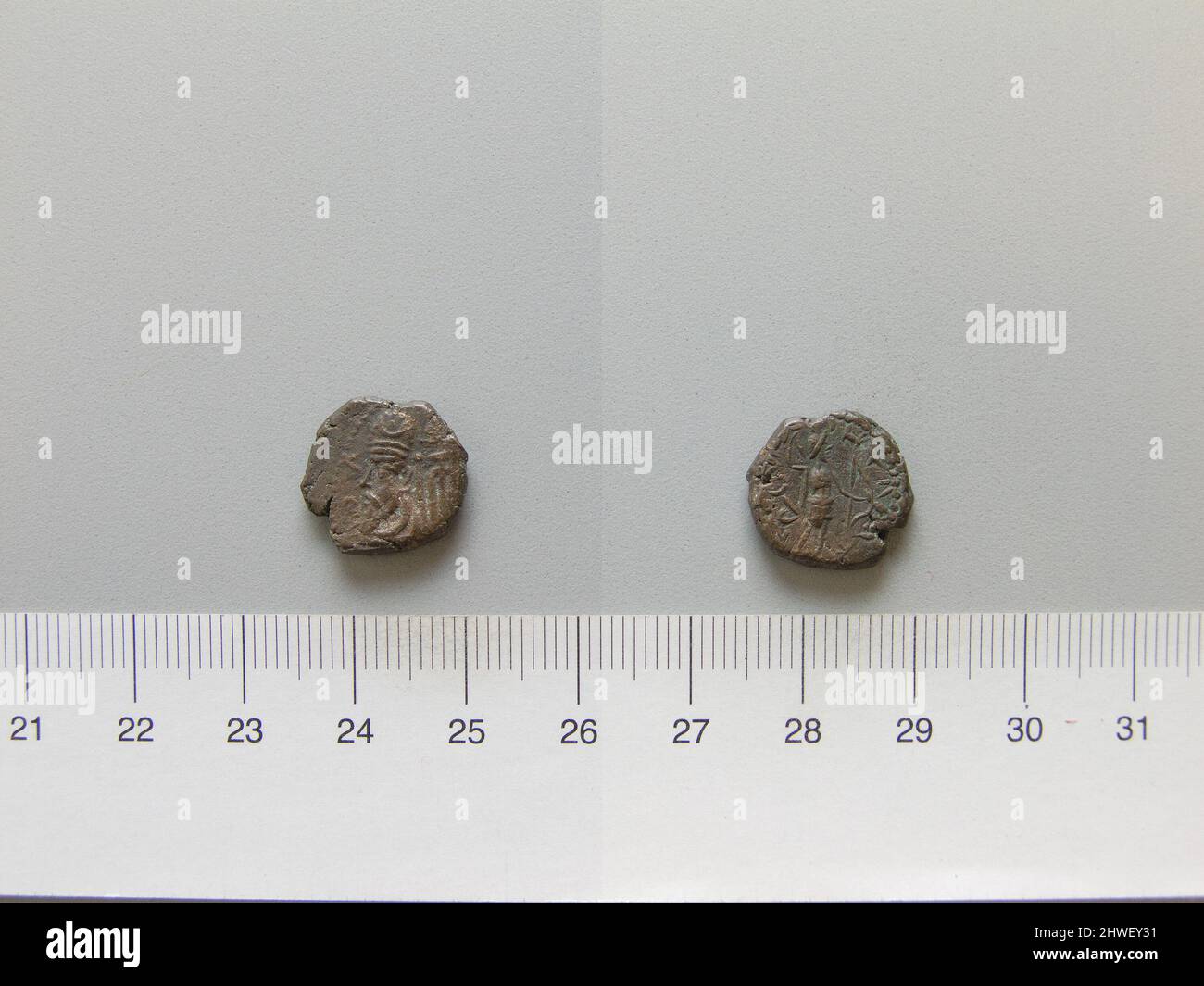 Moneta di Orodes i, re di Partia da Elymar. Regnante: Orodes i, re di Partia, governò ca. 85–80 a.C. Mint: Elymais artista: Sconosciuto Foto Stock