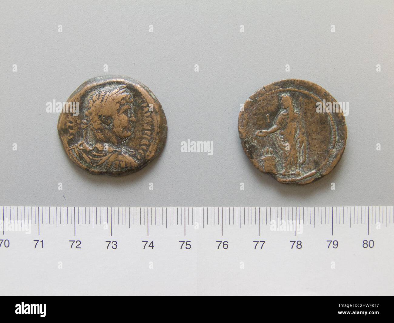 Moneta di Adriano, imperatore di Roma da Alessandria. Regnante: Adriano, Imperatore di Roma, A.D. 76–138, regnò 117–38 Mint: Alessandria artista: Sconosciuto Foto Stock