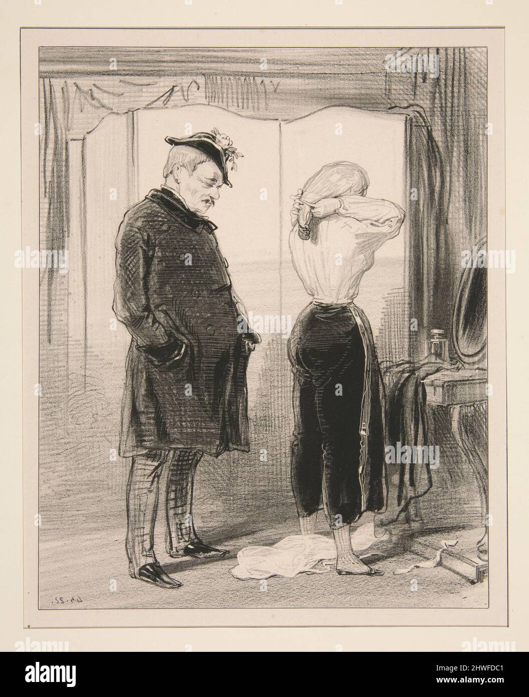 T’as beau dire que c’est pour un bal de charite…. Artista: Paul Gavarni, francese, 1804–1866 Foto Stock