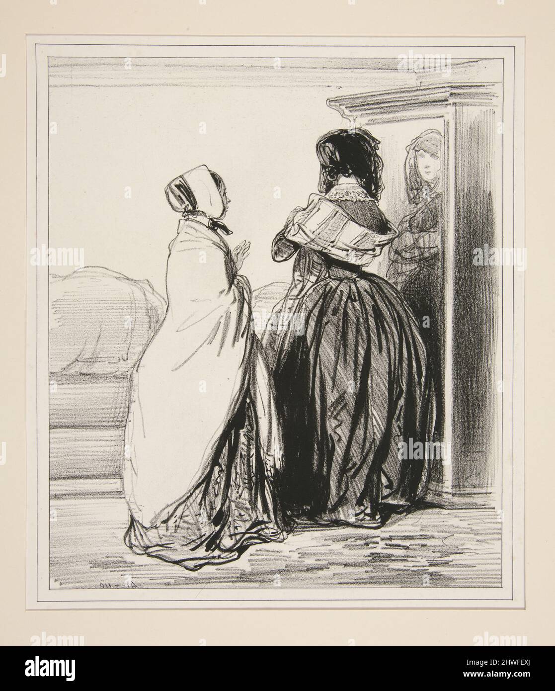 Cre chien, Loise! t’as la une casquette un peu chouette!…. Artista: Paul Gavarni, francese, 1804–1866 Foto Stock