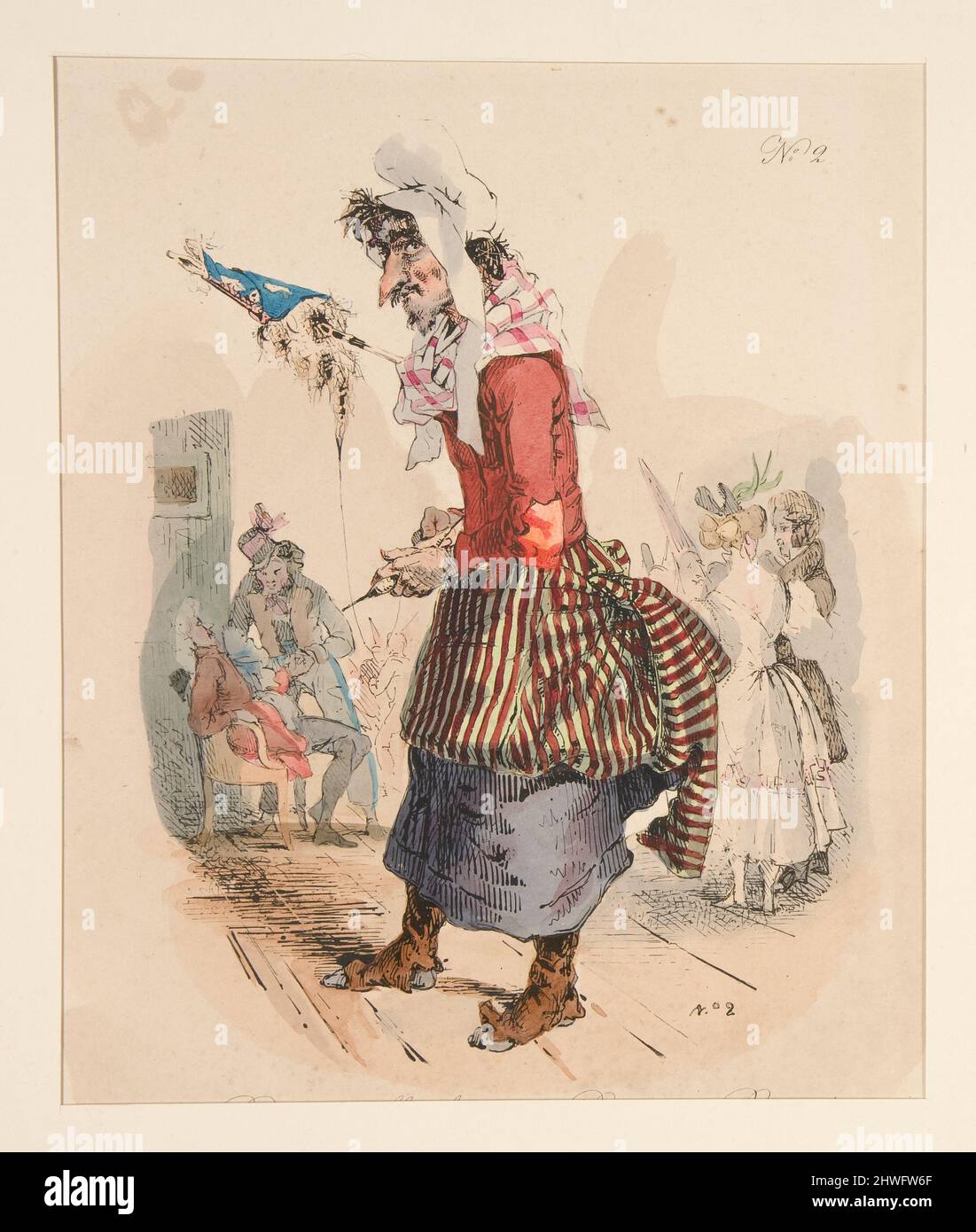 PYRENEAN SHERFEDESS. - BERGERE DES PYRENEES. Artista: Paul Gavarni, francese, 1804–1866 Foto Stock