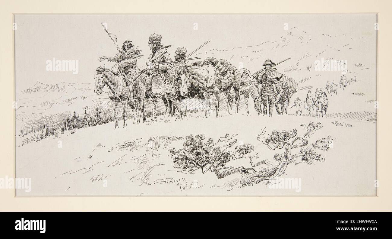 Lewis e Clark. Artista: Charles Marion Russell, americano, 1864–1926 Foto Stock