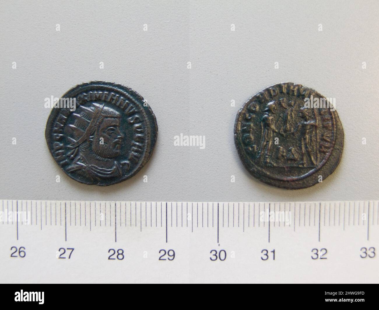 Antoniniano di Massimiano. Regnante: Massimiano, Imperatore di Roma, ca. 250–ca. 310, regnò 286–305 artista: Sconosciuto Foto Stock