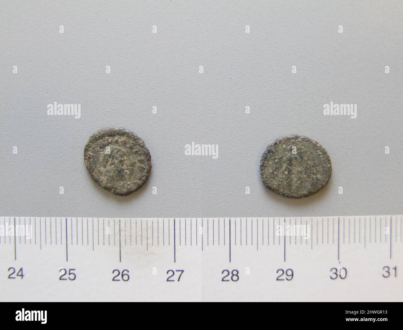 1 Nummus di Arcadio, imperatore dell'Impero Romano d'Oriente. Regnante: Arcadio, imperatore di Bisanzio, 377–408, regnò 395–408 artista: Sconosciuto Foto Stock