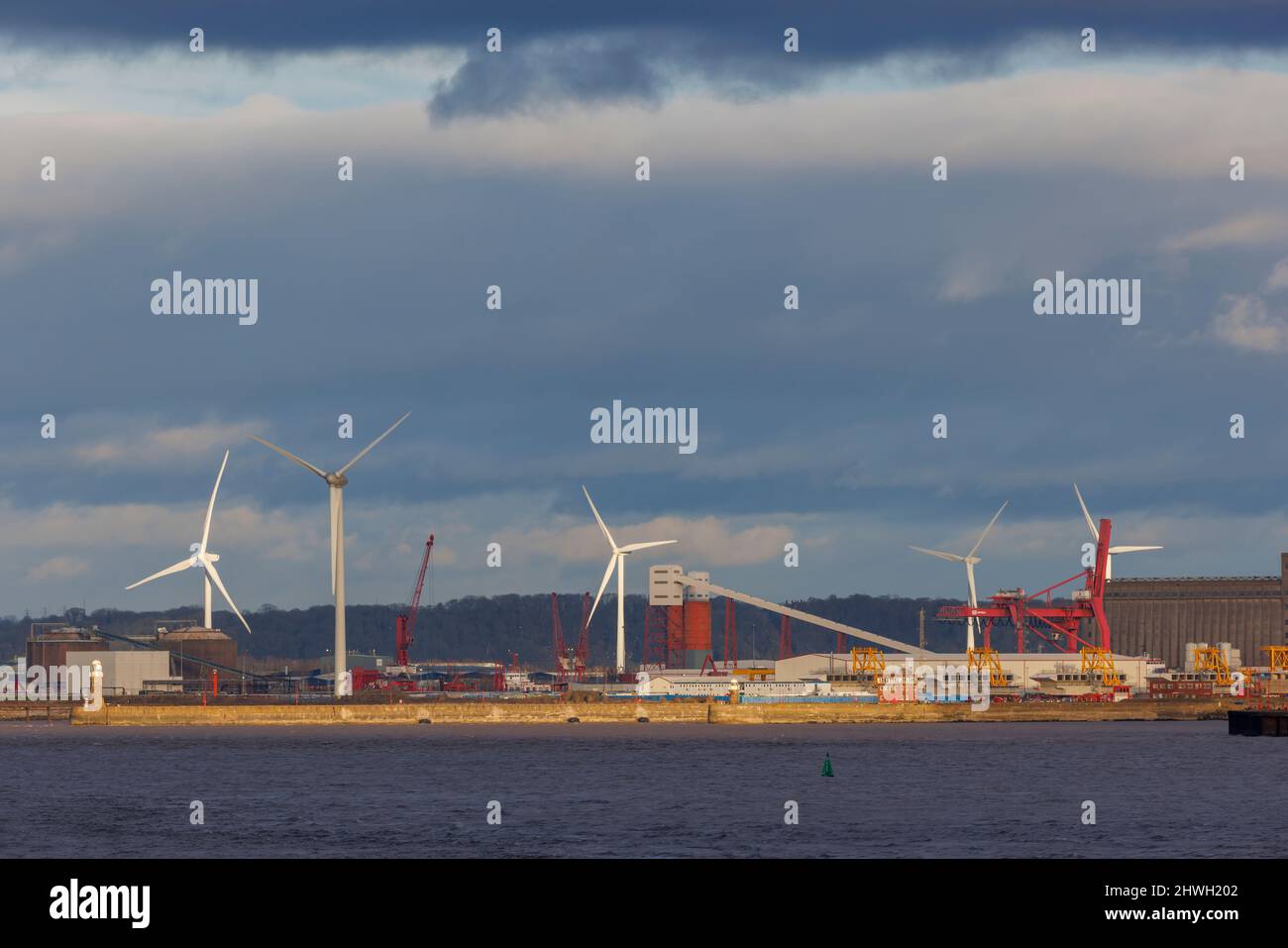 Strutture in cima alle entrate per Hinkley Point C. Foto Stock