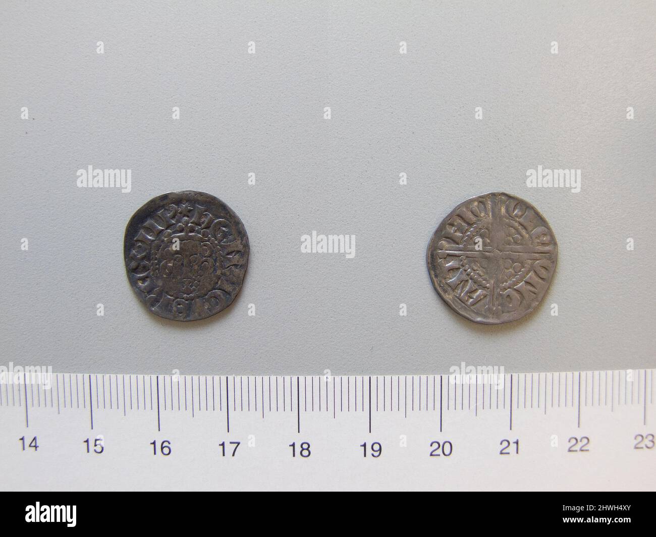 1 Penny di Enrico III, re d'Inghilterra da Canterbury. Regnante: Enrico III, re d'Inghilterra, inglese, 1207–1272, regnò 1216–72 Mint: Canterbury artista: Sconosciuto Foto Stock