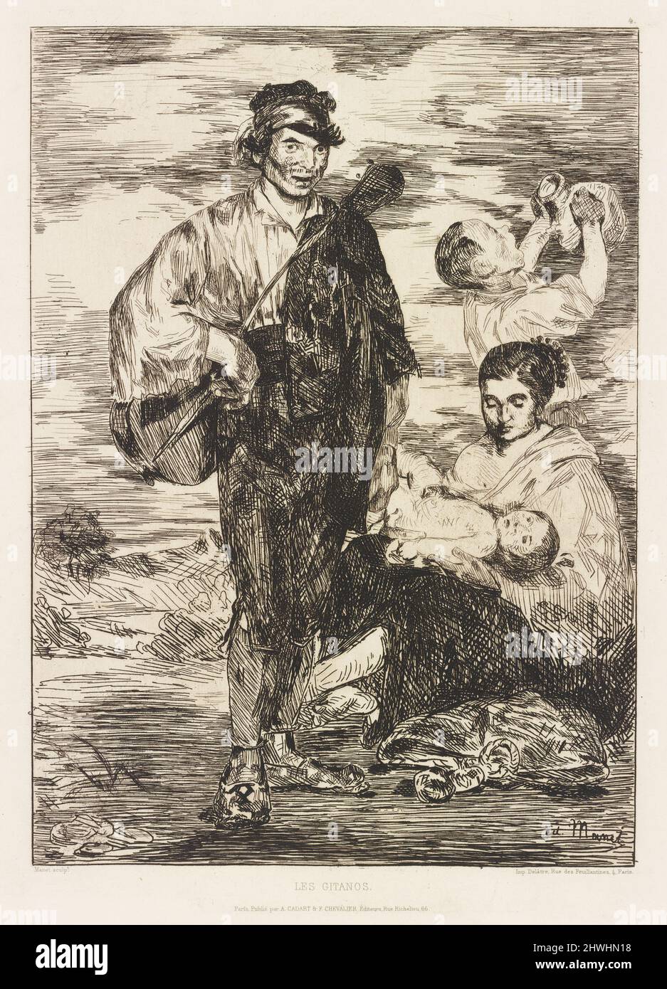 Les gitanos (gli Zingari). Artista: Édouard Manet, francese, 1832–1883 Foto Stock