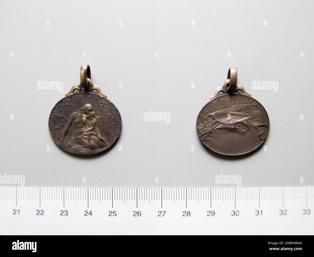 Medaglia. Artista: Louis-Oscar Roty, francese, 1846–1911 Foto Stock