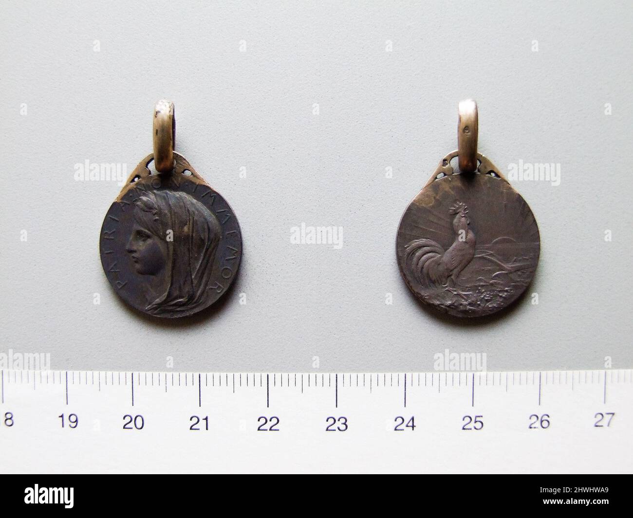 Medaglia. Artista: Louis-Oscar Roty, francese, 1846–1911 Foto Stock