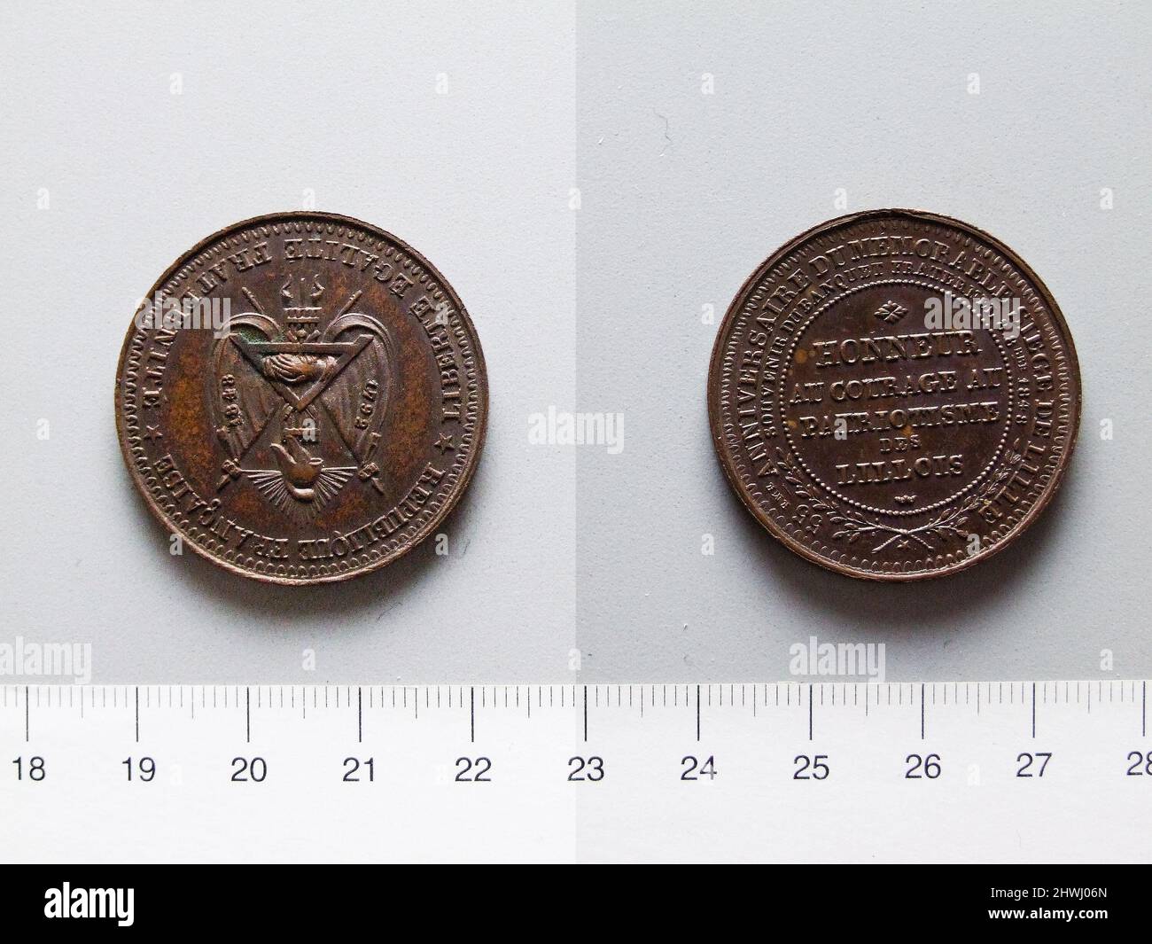 Medaglia commemorativa dell'assedio di Lille 1972, 55th anniversario, Francia. Artista: Sconosciuto Foto Stock