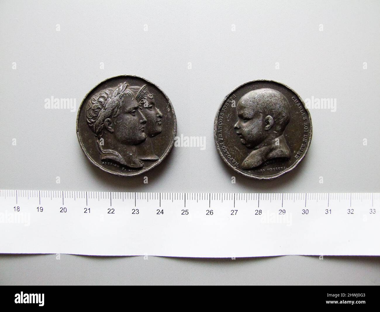 Medaglia di Napoleone i dalla Francia. Oggetto: Napoleone II, francese, 1811–1832 artista: Bertrand Andrieu, francese, 1761–1822 Foto Stock