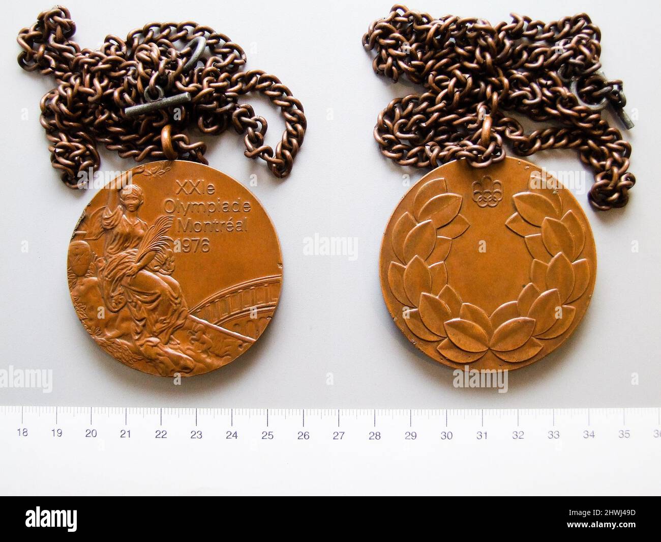 La Medaglia olimpica del Bronzo del 1976. Menta: Zecca reale canadese Foto Stock