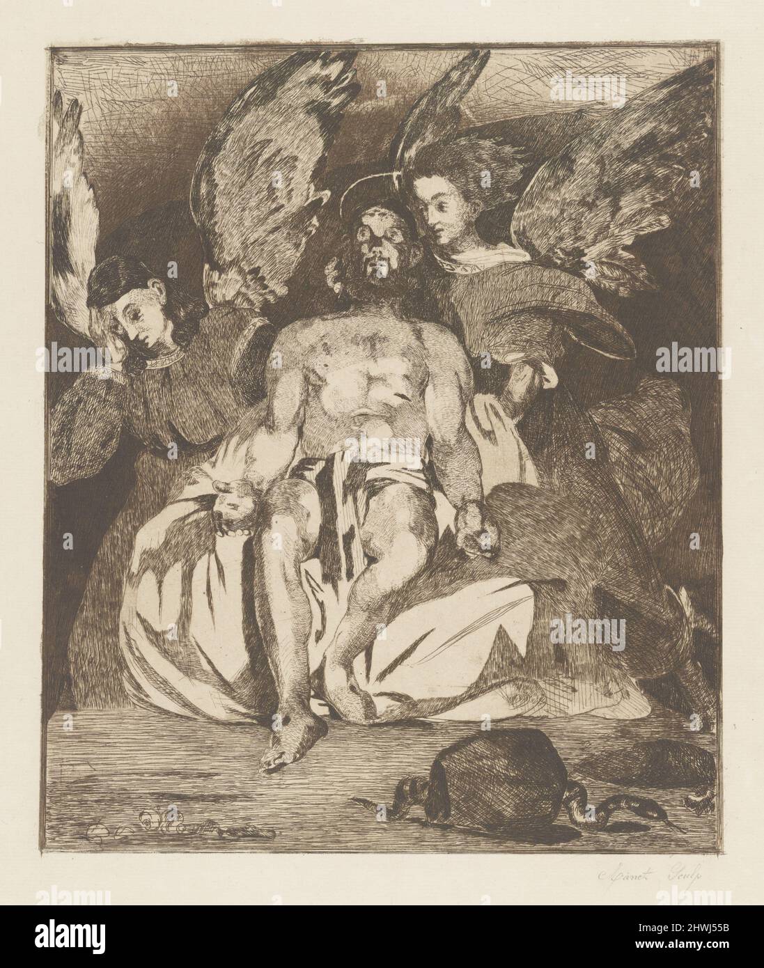 Le Christ aux Anges (Cristo morto con gli Angeli). Artista: Édouard Manet, francese, 1832–1883 Foto Stock