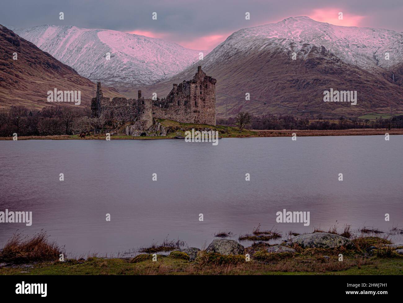 Castello di Kilchurn, Scozia di Lochawe Foto Stock