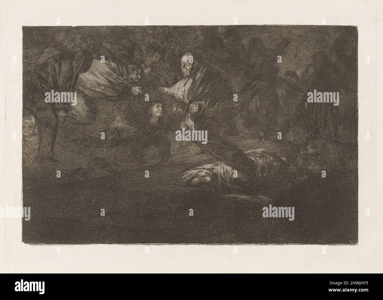 Dios los cria y ellos se juntan (Dio li crea e si uniscono insieme), dalla serie Los disparates (Los proverbios). Artista: Francisco Goya, spagnolo, 1746–1828 Foto Stock