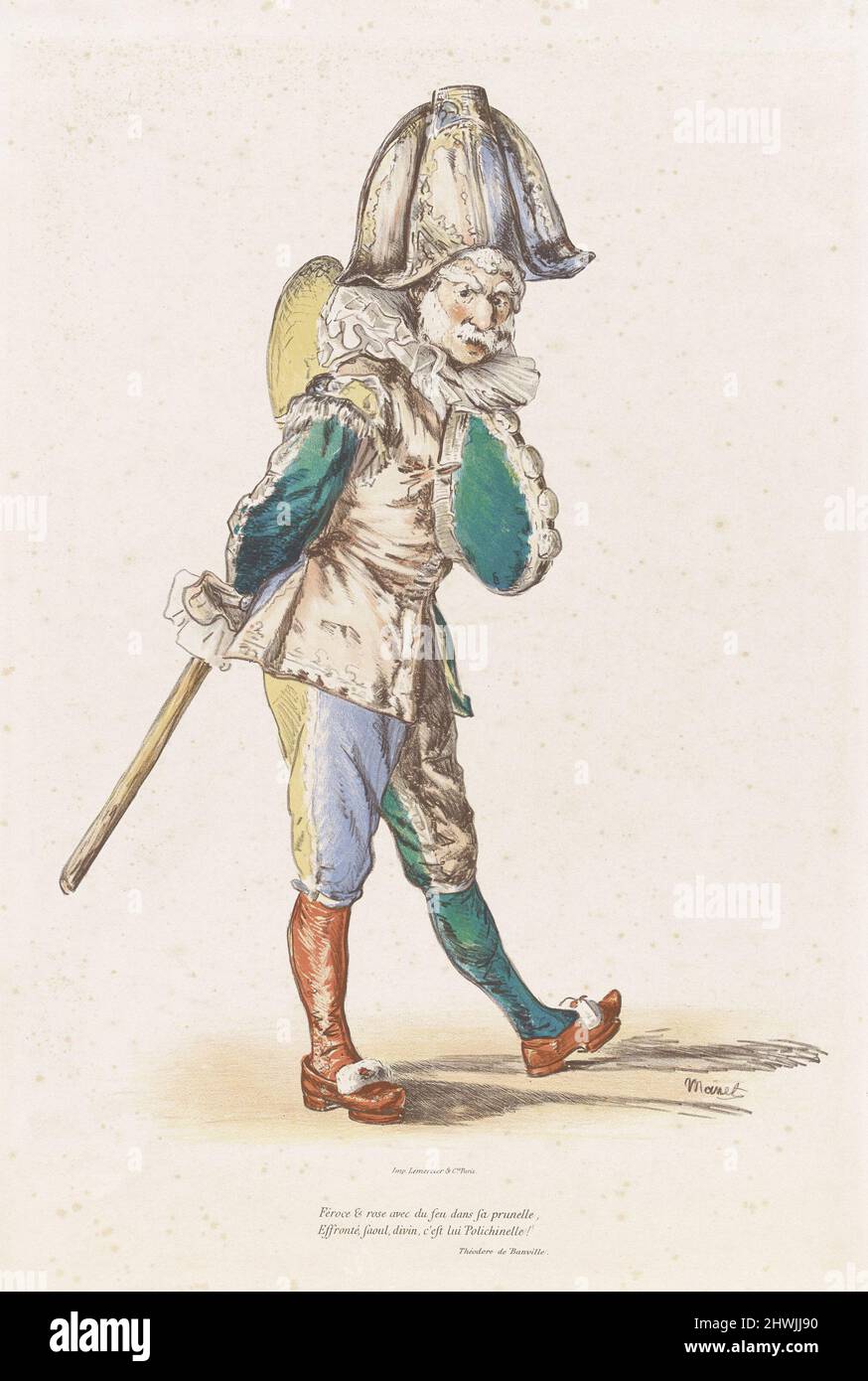 Polichinelle. Artista: Édouard Manet, francese, 1832–1883 Foto Stock
