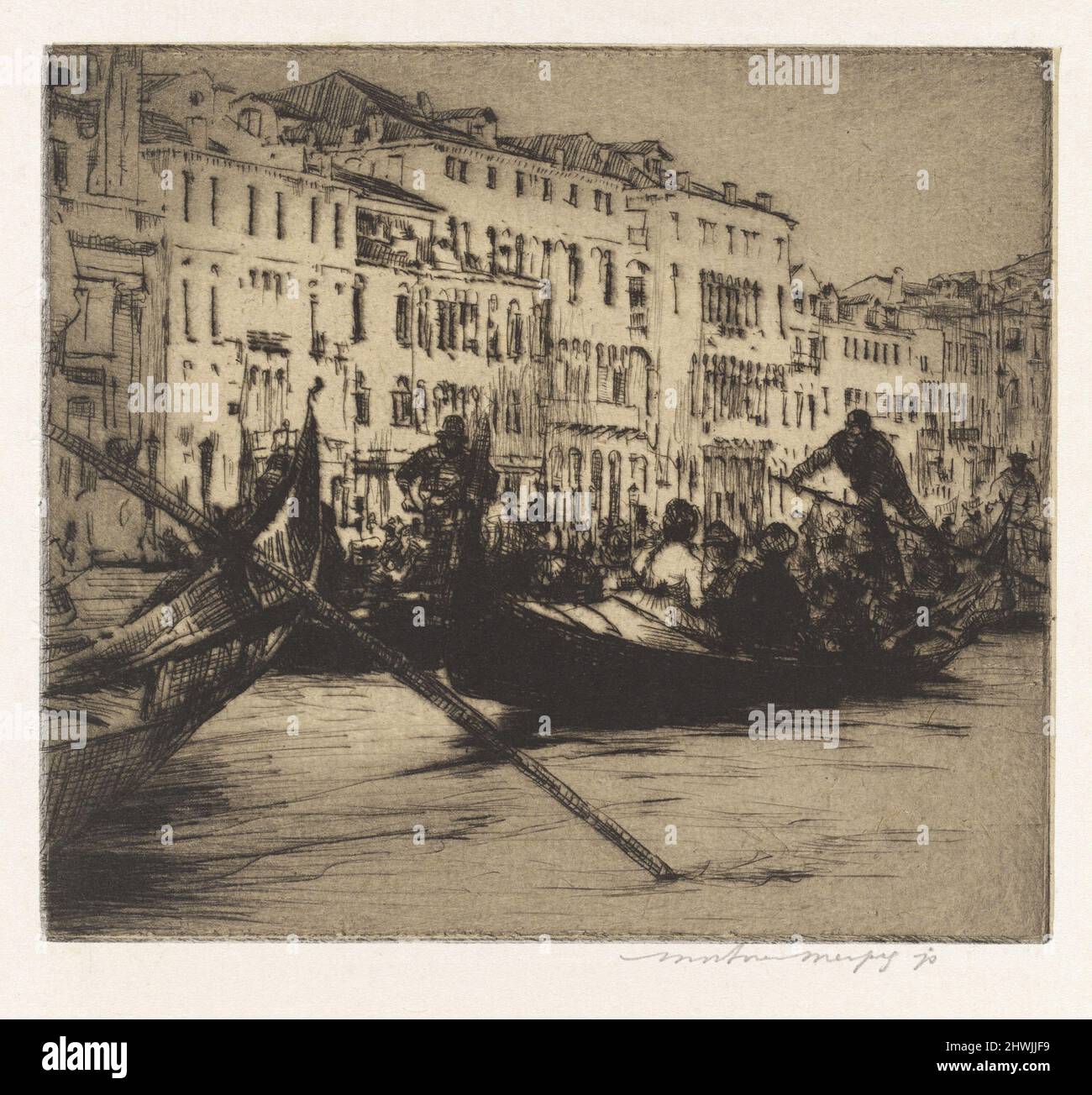 Fête giorno, Venezia. Artista: Mortimer Menpes, inglese, 1855–1938 Foto Stock