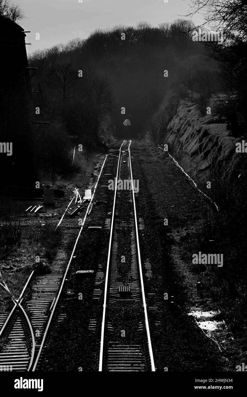 08/02/2014 Kirton Lime Sidings Kirton a Lindsey (linea Brigg, Lincolnshire) Foto Stock