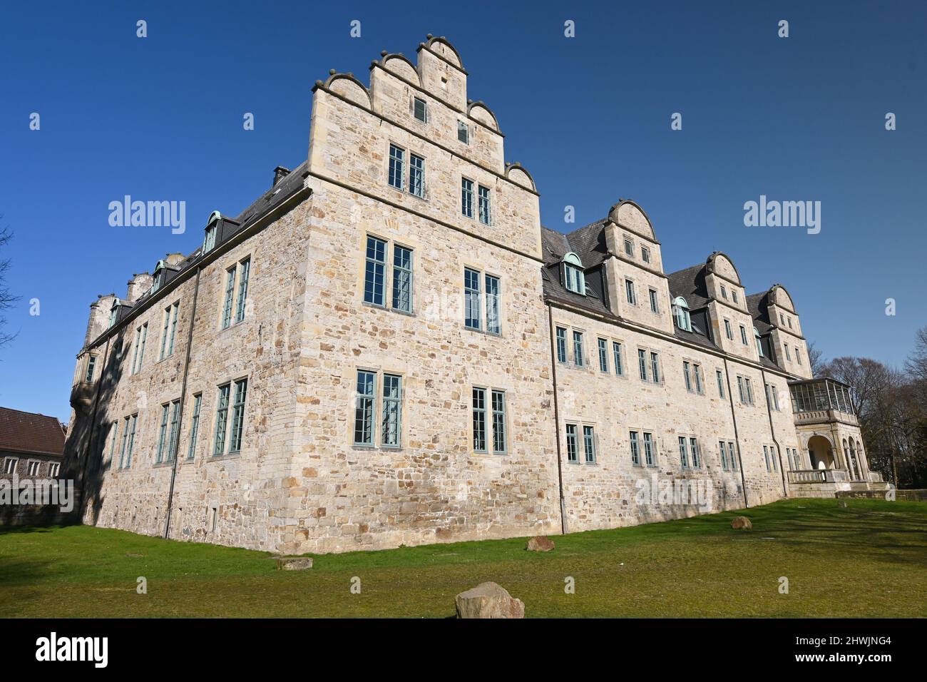 Castello in stile rinascimentale di Weser Foto Stock