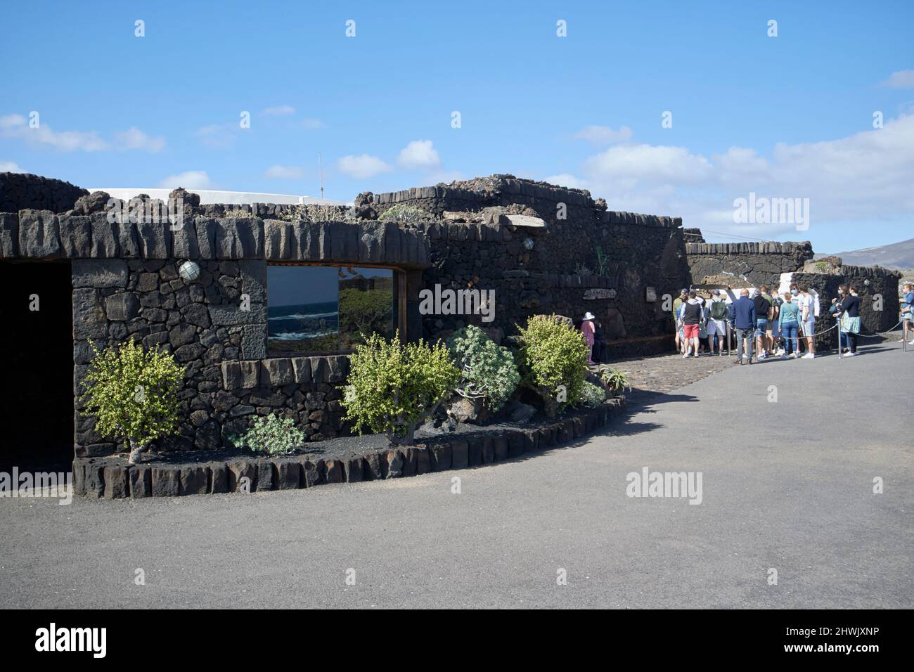 ingresso a jameos del agua lanzarote, isole canarie, spagna Foto Stock