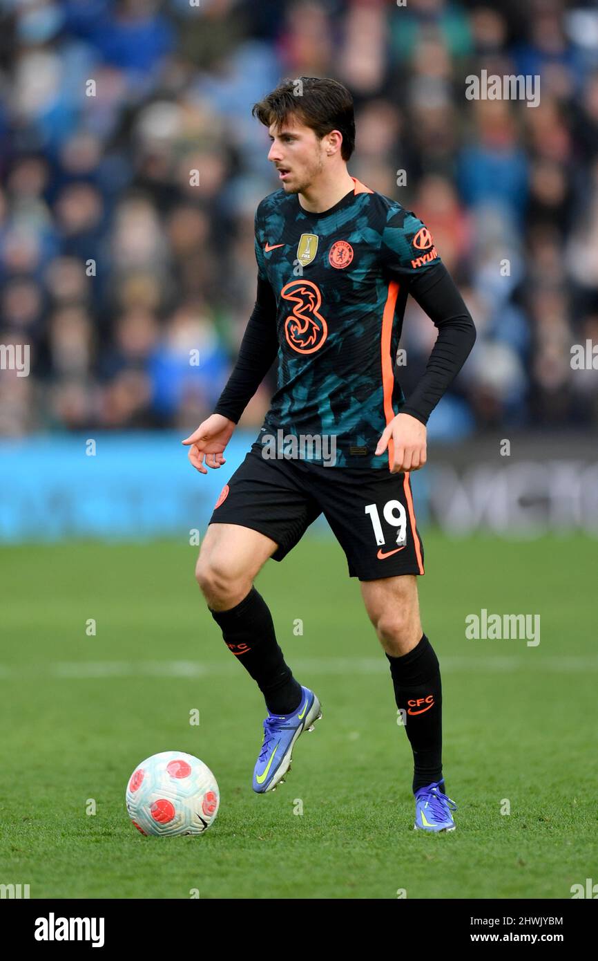 Mason Mount di Chelsea durante la partita della Premier League tra il Burnley FC e il Chelsea FC a Turf Moor, Burnley, Regno Unito. Data foto: Sabato 5 marzo 2022. Il credito fotografico dovrebbe leggere: Anthony Devlin Foto Stock