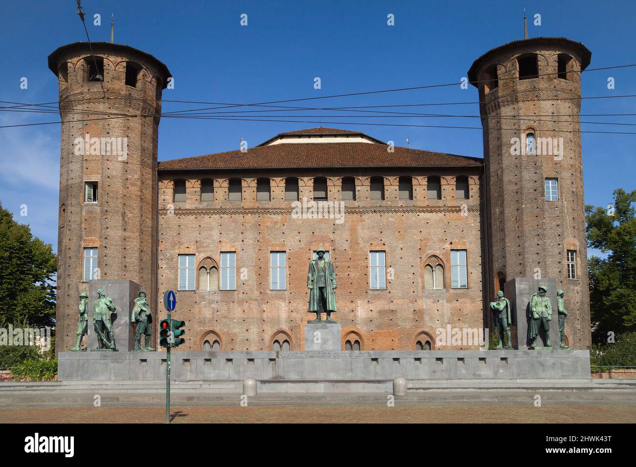 Palazzo Madama e Casaforte degli Acaja a Torino. Foto Stock